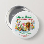 Tropical Beach Cocktails Fruits Bachelorette Party Ronde Button 7,6 Cm (Voorkant /achterkant)