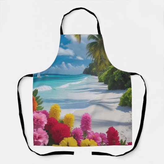 Tropical Beach Cooking Schort (Voorkant)