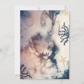 Tropical Beach Coral Teenslippers Vrijgezellenfees Kaart (Achterkant)