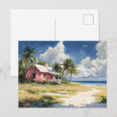 Tropical Beach Cottage Briefkaart (Voorkant / Achterkant)