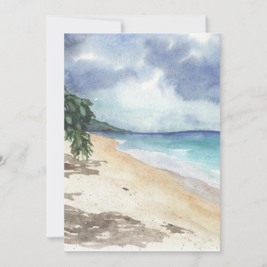 Tropical Beach Cruise bruiloft uitnodigen Kaart (Achterkant)