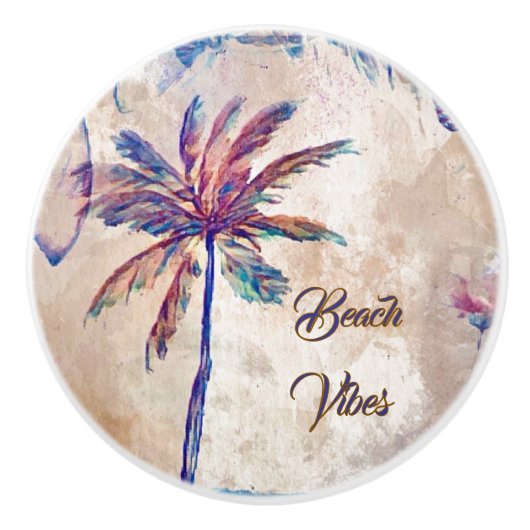 Tropical Beach custom drawer knobs ceramic Keramische Knop (Voorkant)