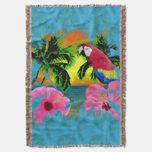 Tropical Beach Deken (Voorkant Verticaal)