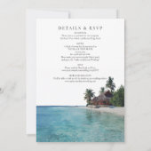Tropical Beach Destination All In One Wedding Kaart (Achterkant)