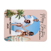 Tropical Beach Destination Christmas Kaart Magneet (Horizontaal)