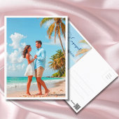 Tropical Beach Destination Verloving Foto Briefkaart