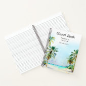 Tropical Beach Destination Wedding Guest Book Notitieboek (Binnen)
