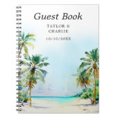 Tropical Beach Destination Wedding Guest Book Notitieboek (Voorkant)