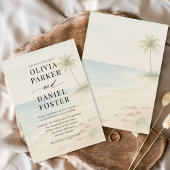 Tropical Beach Destination Wedding Kaart