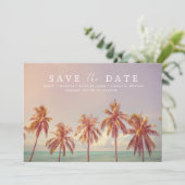 Tropical Beach Destination Wedding Photo Save The Date (Staand voorkant)