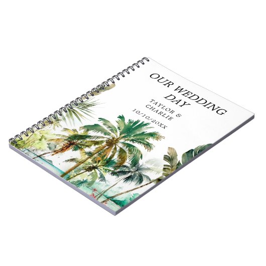 Tropical Beach Destination Wedding Planner Notitieboek (Linkerzijde)