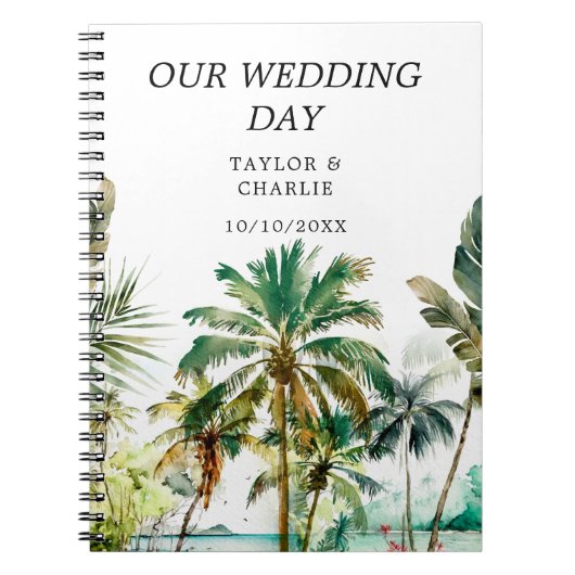 Tropical Beach Destination Wedding Planner Notitieboek (Voorkant)