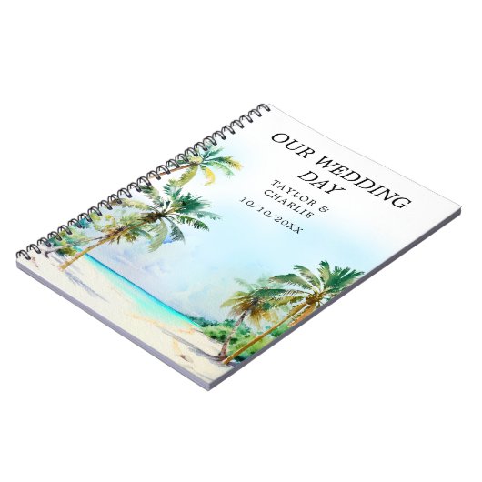 Tropical Beach Destination Wedding Planner Notitieboek (Linkerzijde)