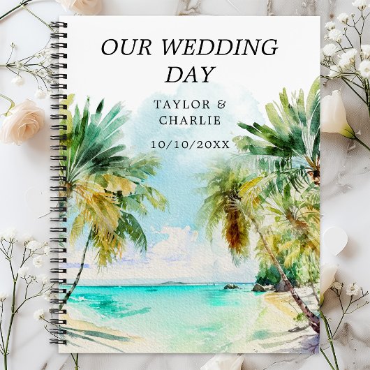 Tropical Beach Destination Wedding Planner Notitieboek