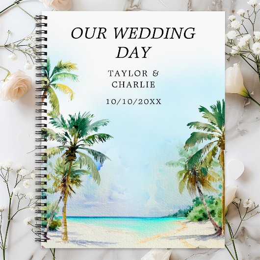Tropical Beach Destination Wedding Planner Notitieboek