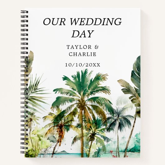 Tropical Beach Destination Wedding Planner Notitieboek (Voorkant)