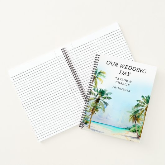 Tropical Beach Destination Wedding Planner Notitieboek (Binnen)