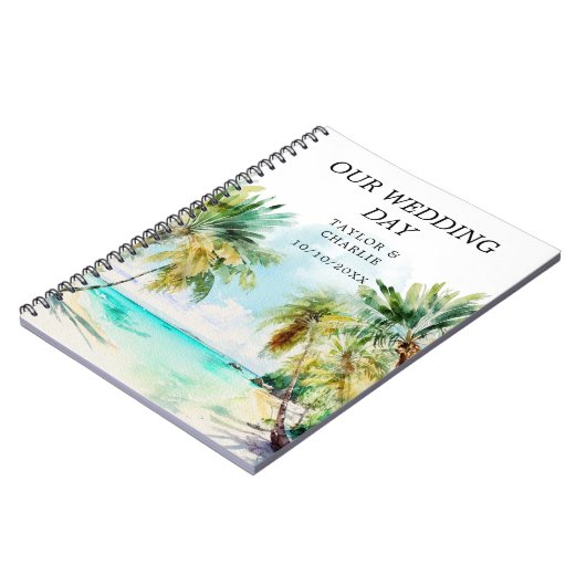 Tropical Beach Destination Wedding Planner Notitieboek (Linkerzijde)