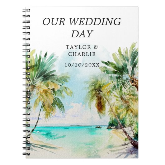 Tropical Beach Destination Wedding Planner Notitieboek (Voorkant)