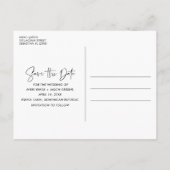 Tropical Beach Destination Wedding Save the Date Aankondigingskaart (Achterkant)