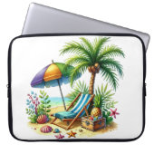 Tropical Beach Electronics Bag Laptop Sleeve (Voorkant)