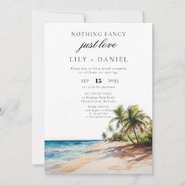 Tropical Beach Elopement bruiloft receptie Kaart