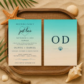 Tropical Beach Elopement Modern Wedding Reception Kaart