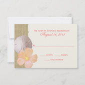 Tropical Beach en Burlap RSVP Kaartje (Voorkant)