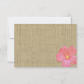 Tropical Beach en Burlap RSVP Kaartje (Achterkant)