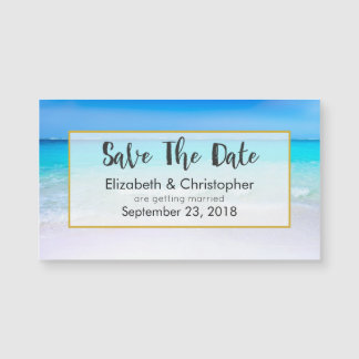 Tropical Beach en Turquoise Zee Save The Date