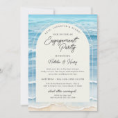Tropical Beach Engagement Party | oceaangolf Kaart (Voorkant)