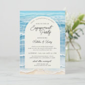 Tropical Beach Engagement Party | oceaangolf Kaart (Staand voorkant)