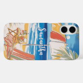 Tropical Beach Escape – gepersonaliseerde zomerpar Case-Mate iPhone Case (Achterkant (horizontaal))