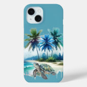 Tropical Beach Escape Turtle’s Journey Case-Mate iPhone Case (Achterkant)