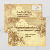Tropical Beach  Etsen Test Briefkaart (Voorkant / Achterkant)
