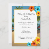 Tropical Beach Fabulous verjaardag Hibiscus Cockta Kaart (Achterkant)