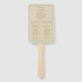 Tropical Beach Floral huwelijksprogramma Handwaaier (Achterkant)