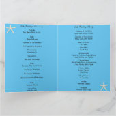 Tropical Beach Floral huwelijksprogramma Kaart (Binnen)