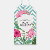 Tropical Beach Floral Vrijgezellenfeest Favoriet T Cadeaulabel (Voorkant)