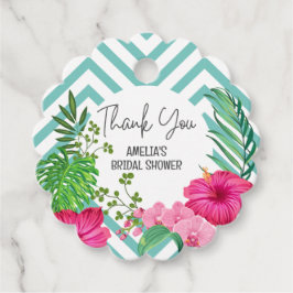 Tropical Beach Floral Vrijgezellenfeest geschenken Bedankjes Labels