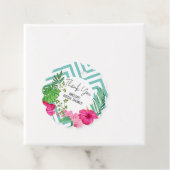 Tropical Beach Floral Vrijgezellenfeest geschenken Bedankjes Labels (In situ)