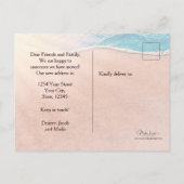 Tropical Beach Florida verhuizen nieuw adres Aankondigingskaart (Achterkant)