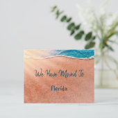 Tropical Beach Florida verhuizen nieuw adres Aankondigingskaart (Staand voorkant)