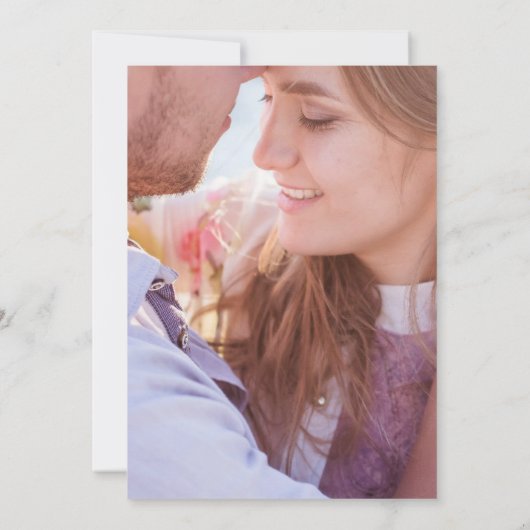 Tropical Beach Flowers Save the Date (Achterkant)