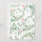 Tropical Beach Flowers Vrijgezellenfeest Kaart (Achterkant)