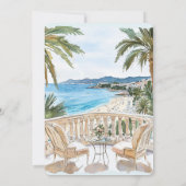 Tropical Beach French Riviera Bridal Shower Kaart (Achterkant)