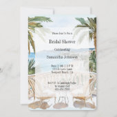 Tropical Beach French Riviera Bridal Shower Kaart (Voorkant)