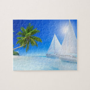 Tropical Beach Game Puzzel Legpuzzel
