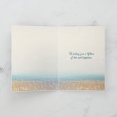 Tropical Beach gefeliciteerd Kaart (Binnen)