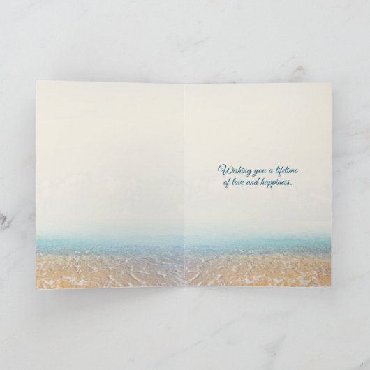 Tropical Beach gefeliciteerd Kaart (Binnen)